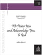 We Praise You and Acknowledge You O God Organ sheet music cover